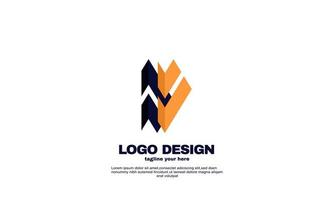 awesome best powerful geometric company business logo design template colorful vector