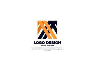 vector de stock abstracto creativo mejor logotipo poderoso diseño de logotipo de empresa geométrica