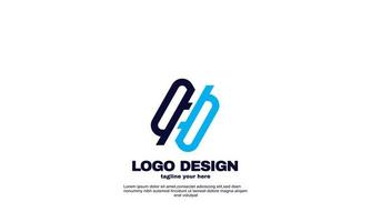 awesome creative idea best cute colorful business company logo design template navy blue color vector