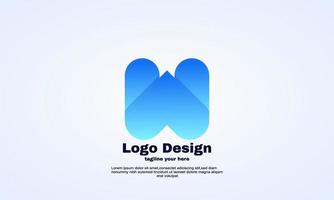 vector brand initial W and love logo design template colorful