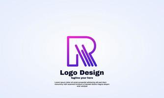 vector elegant idea company business initial R logo design template fast