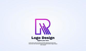 vector elegante idea empresa negocio inicial r logo diseño plantilla rápido