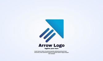 vector elegant idea arrow logo design template fast