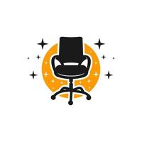 work chair furniture logo design vector