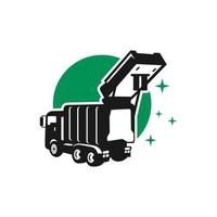 garbage car transport logo vector