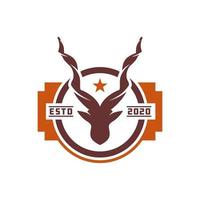 deer hunter vintage logo vector