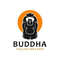 logotipo de ilustración de buda maitreya vector