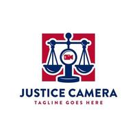 justice law camera illustration logo vector