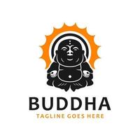 Maitreya Buddha illustration logo vector