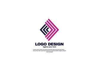 stock abstract inspiration simple polygon line style business company design vector colorful