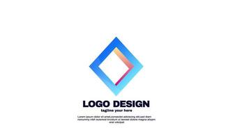 stock abstract inspiration simple polygon business company design vector gradient color