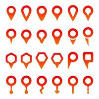 Map Pointer gradient icons on white background vector