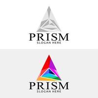 concepto de logotipo de letra de prisma colorido, color de degradado de flecha vectorial, estilo de forma de mosaico, elemento de logotipo de letra inicial creativa para plantilla vector