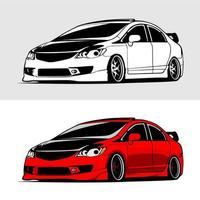 Car vector template on white background. Vector illustration.