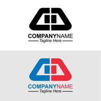 DD initial letter logo design template vector