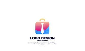 resumen moderno código trabajo logo diseños maleta vector