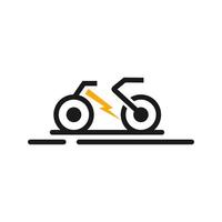 logotipo de tecnología de bicicleta eléctrica vector