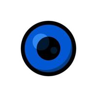 lindo icono de ojo de dibujos animados, fácil de agregar a tu personaje vector