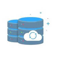 copia de seguridad automática de archivos en la ilustración del concepto de almacenamiento en la nube vector de diseño plano eps10. elemento gráfico moderno para página de destino, interfaz de usuario de estado vacío, infografía, icono