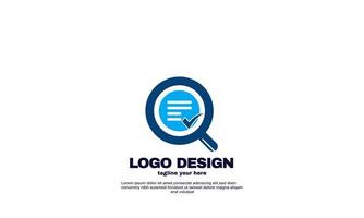 stock vector abstract review search logo design vector magnifying