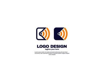 vector wireless signal logo template design wifi