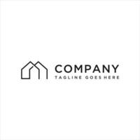 Real estate property minimalist line aart logo design inspiration vector