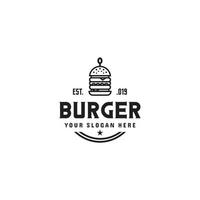 hamburguesa hamburguesa hamburguesa grande, inspiración para el diseño del logotipo del restaurante vector