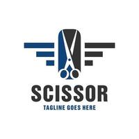 Scissors and comb inspiration logo vector