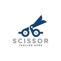 glasses scissors inspiration logo vector