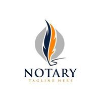 legal consulting agency and notary illustration logo vector