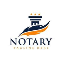 legal consulting agency and notary illustration logo vector