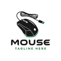 logotipo de ilustración de tecnología de mouse de computadora vector
