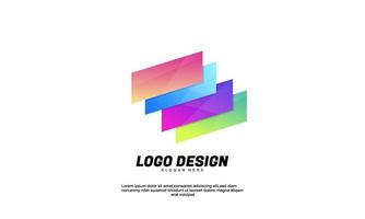 stock vector abstract creative inspiration idea branding logo for company or business flat style design vector