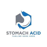 stomach acid health illustration logo vector