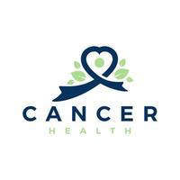 logotipo de ilustración de tratamiento de cáncer natural vector