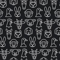 animals seamless pattern vector