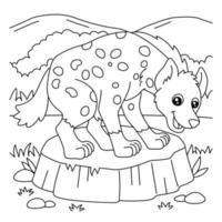 Hyena Coloring Page for Kids vector