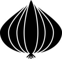 Onion Glyph Icon Vegetable Vector