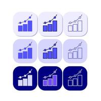 Grow Chart Icon Kits for Business vector