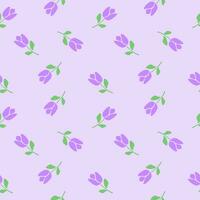 purple tulips pattern seamless background vector
