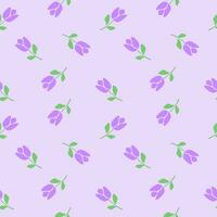 purple tulips pattern seamless background vector