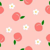 peach pattern pink seamless background vector