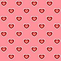 heart shaped seamless background showing love vector