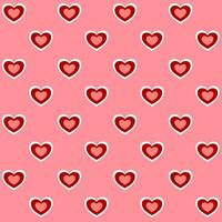 heart shaped seamless background showing love vector