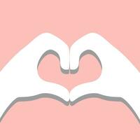 hand painted pink background showing hearts showing love vector