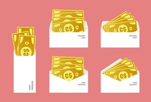 Canadian Dollar Money in Envelope vector