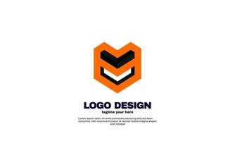 stock abstract creative corporate company business simple idea hexagon design logo element brand identity design template colorful vector