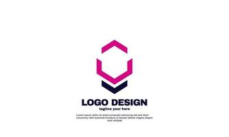 stock illustrator creative corporate company business simple idea hexagon design logo element brand identity design template vector