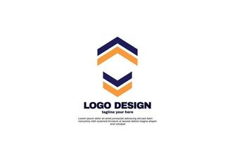 awesome creative company building business simple idea design logo element brand identity design vector