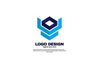 awesome creative company building business simple idea design logo element branding identity design vector